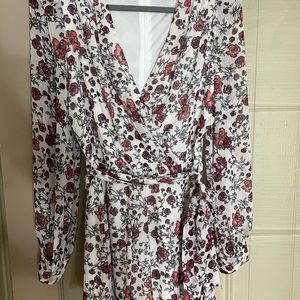 Express long sleeve floral romper.